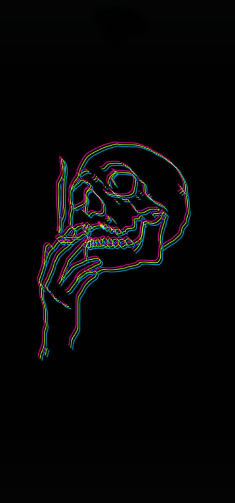800x1713 HD skull smoke logos wallpaper