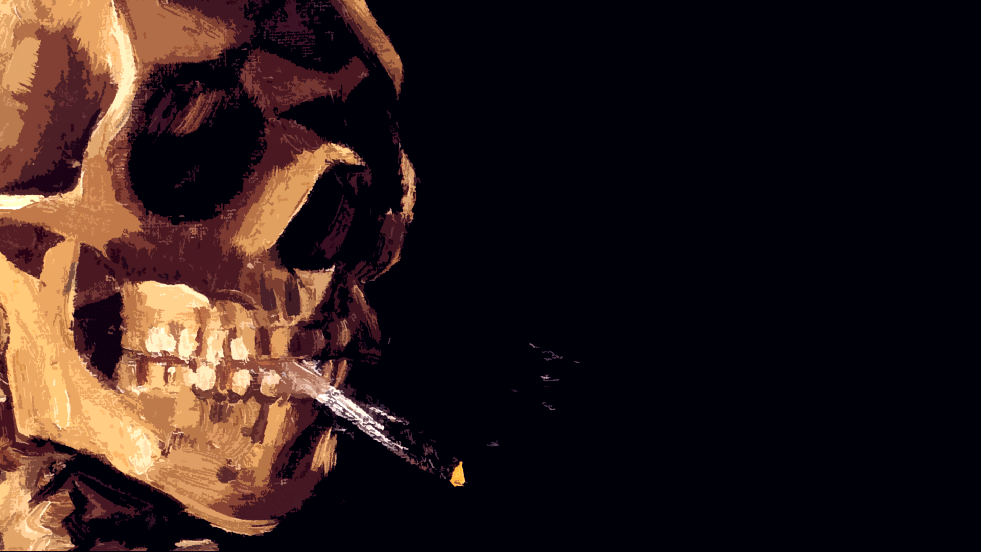 1920x1080 Skeleton Smoking Wallpaper