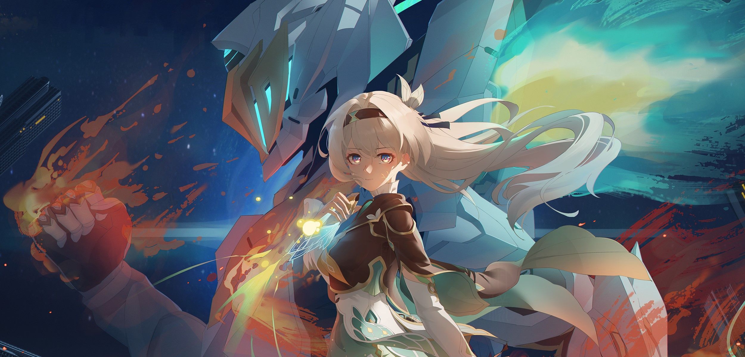 2500x1200 Honkai: Star Rail & Sam HD Wallpaper by 雨様x1200
