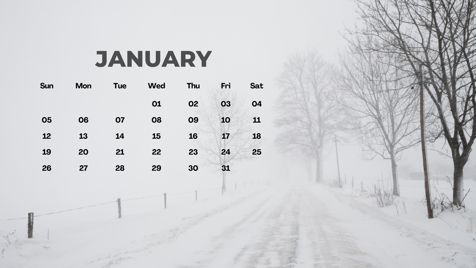 1920x1080 FREE JANUARY 2025 DESKTOP CALENDAR