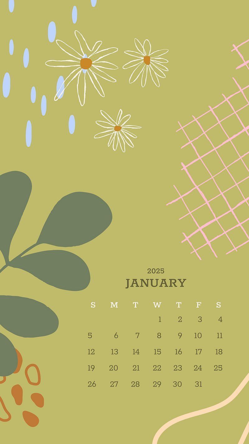800x1422 January 2022 Calendar Wallpaper Image