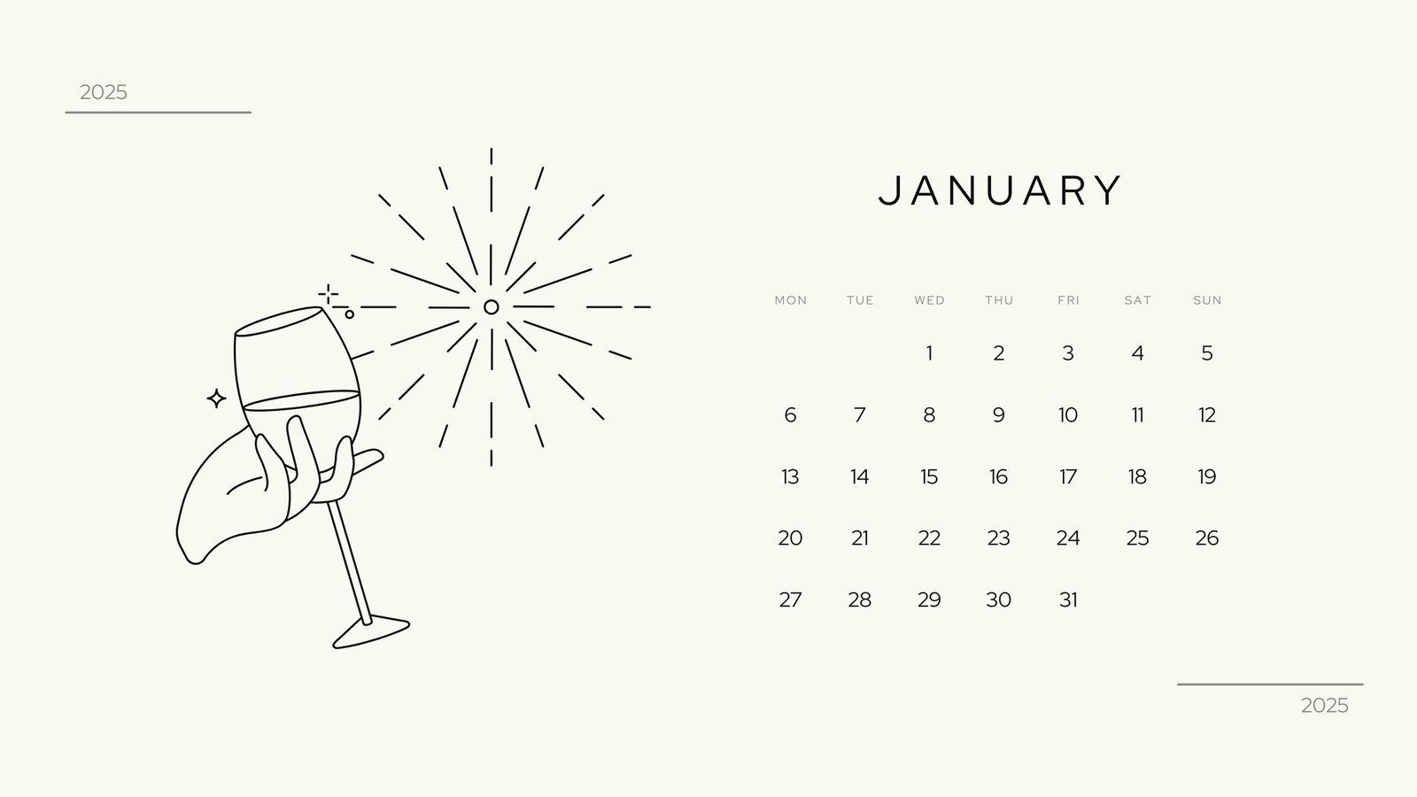 1600x900 Free and customizable january templates