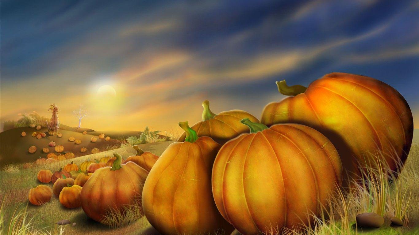 1366x768 Thanksgiving theme wallpaper Wallpaper