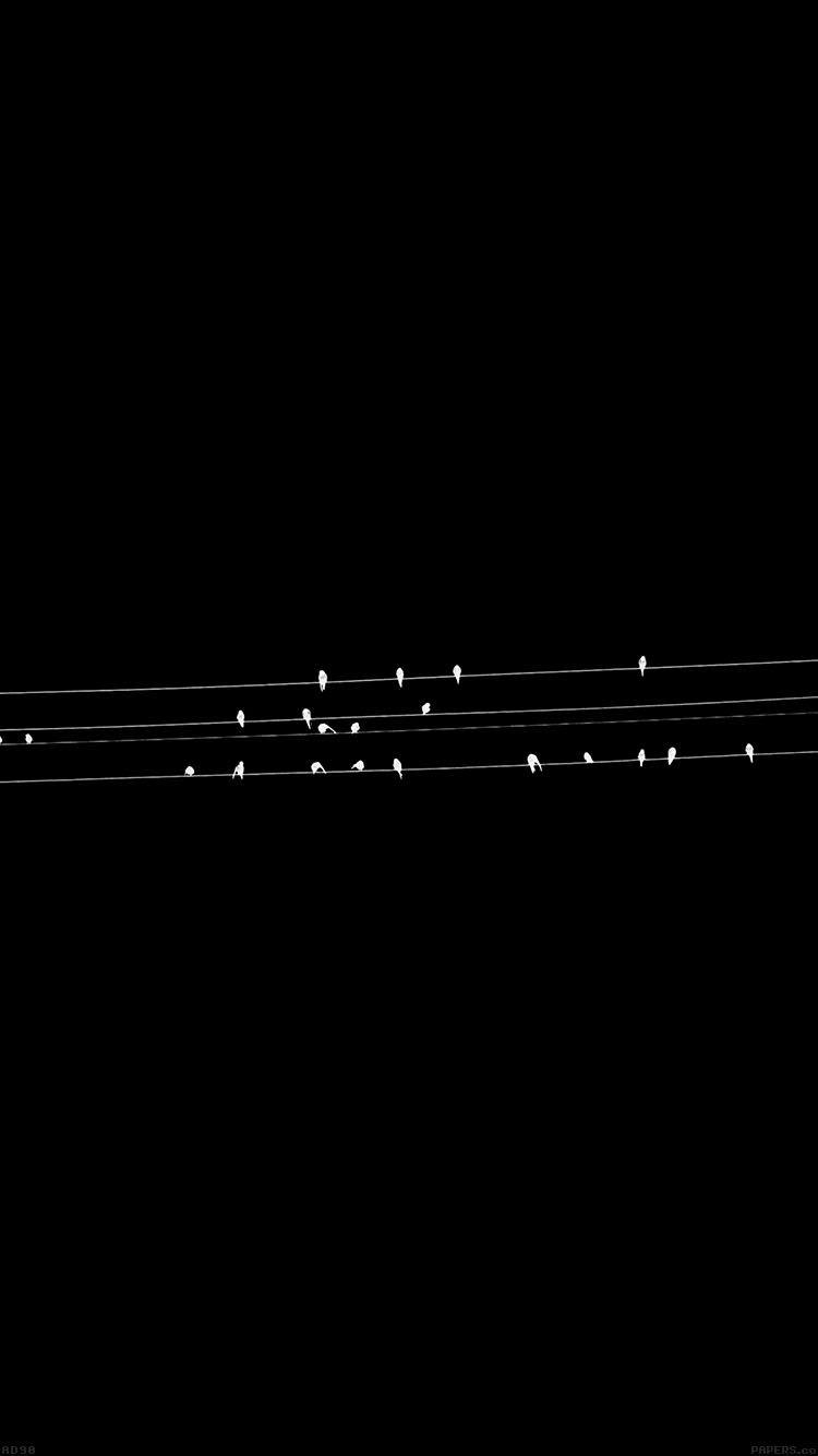 750x1334 FreeiOS8. birds nature minimal dark