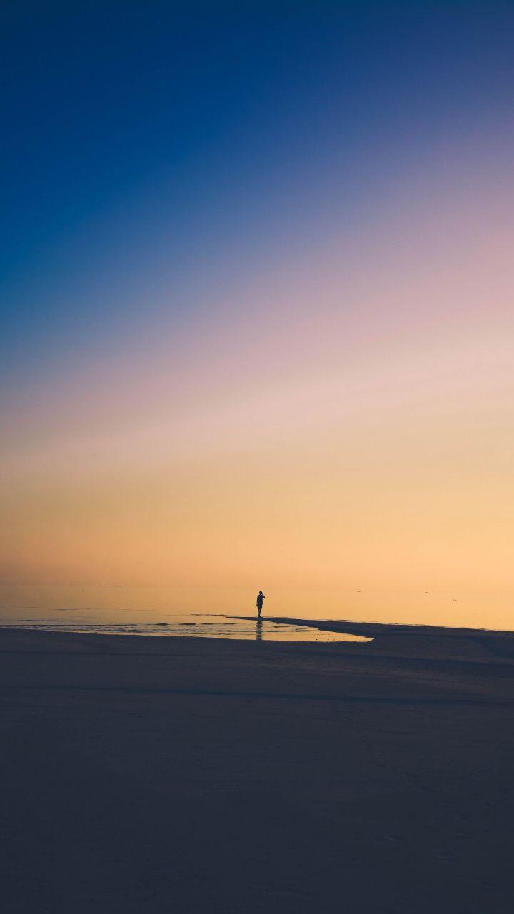 720x1280 Maldives, beach, sunset, minimal, gradient, 720x1280