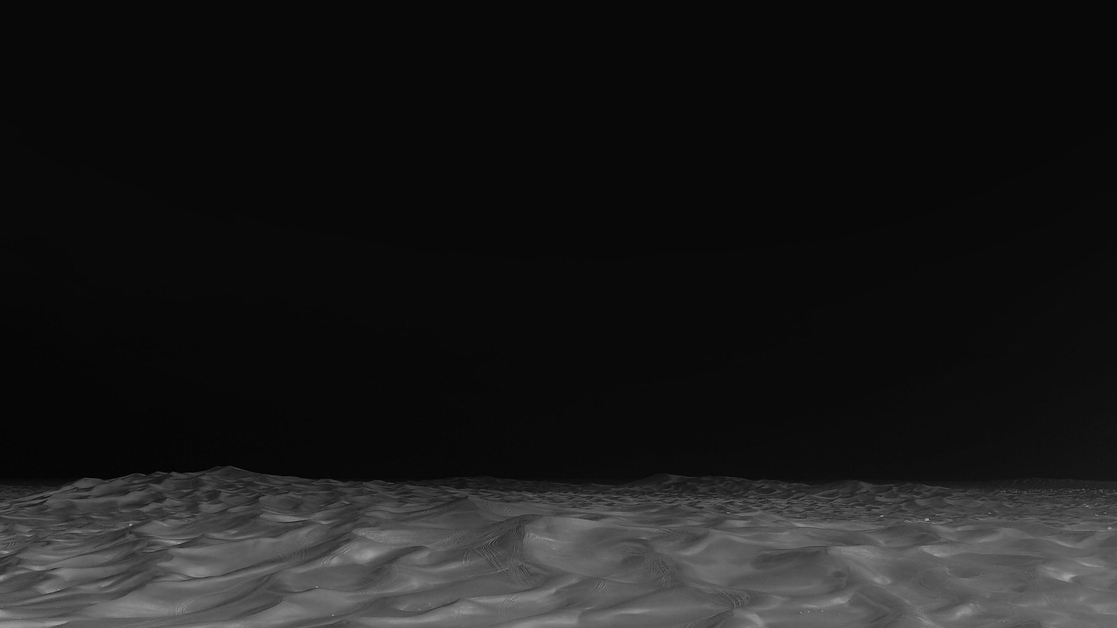 3840x2160 Desert Minimal Dark Black Nature Sky Earth