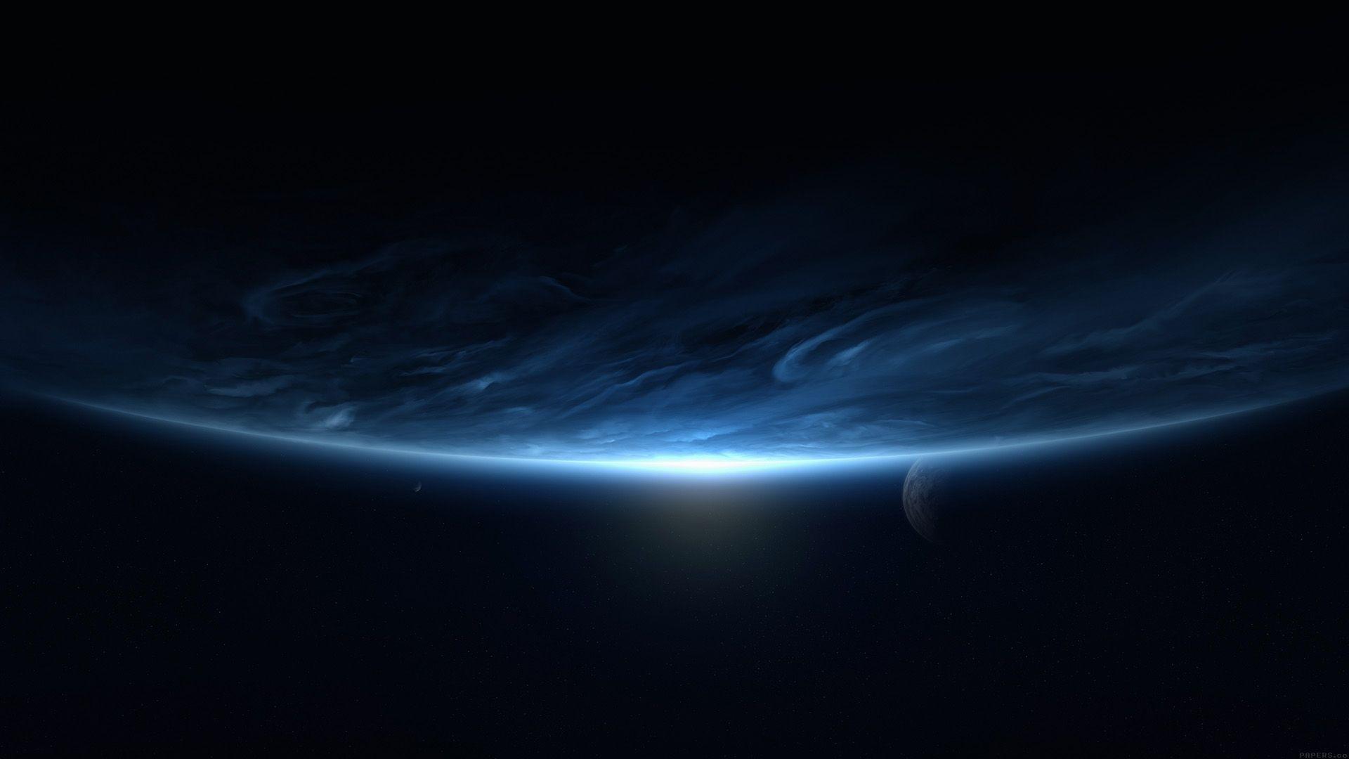 1920x1080 Space Sunrise Dark Minimal