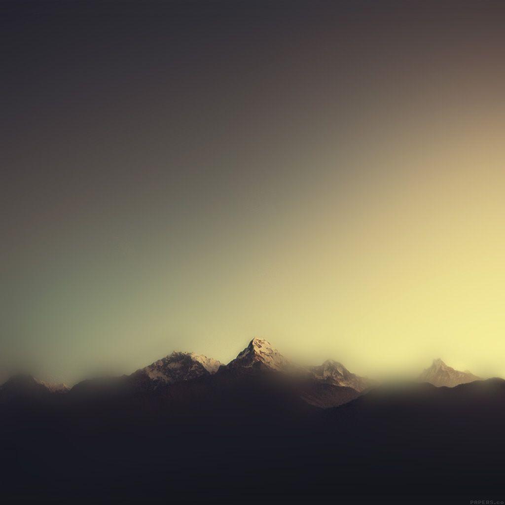 1024x1024 Android wallpaper. mountain blur minimal