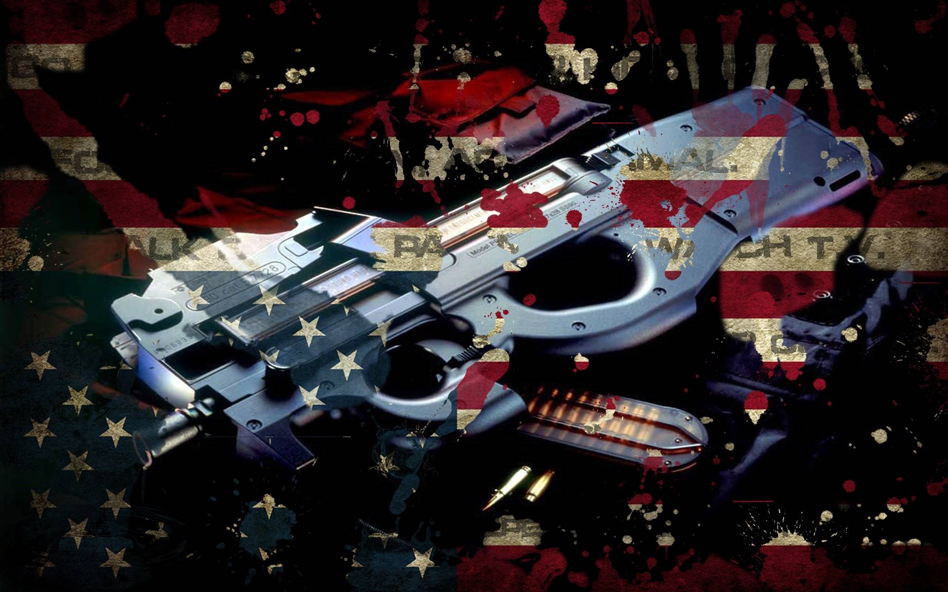 1920x1200 American Eagle And Flag Image Dowload