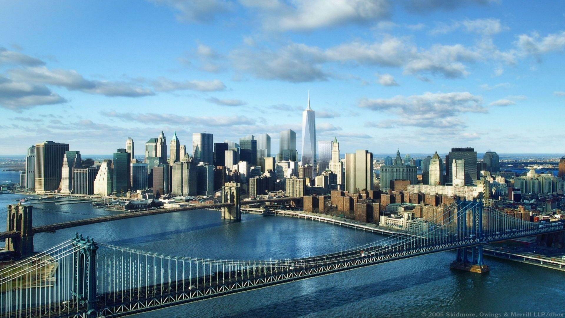 1920x1080 New York Wallpaper Blue