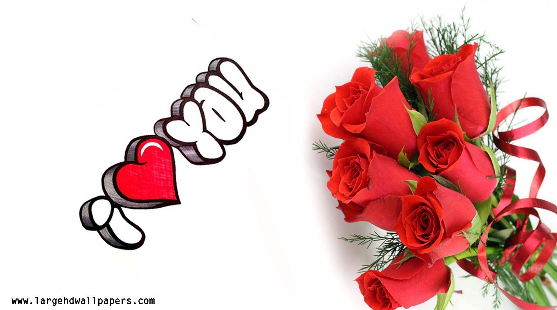 1920x1068 Love Rose HD Wallpaper HD I Love You, Download