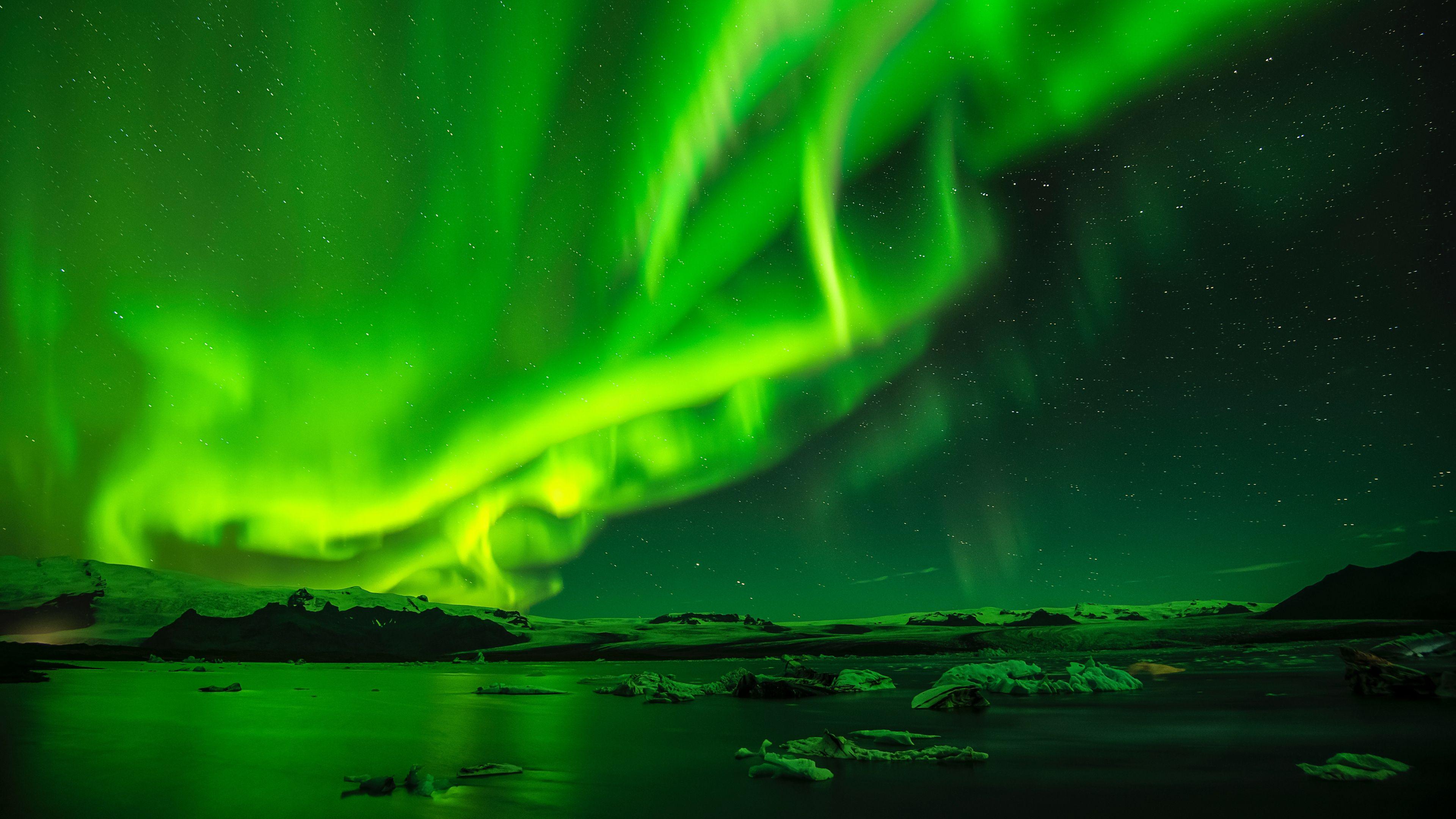 3840x2160 Download wallpaper 3840x2160 northern lights, aurora, sky
