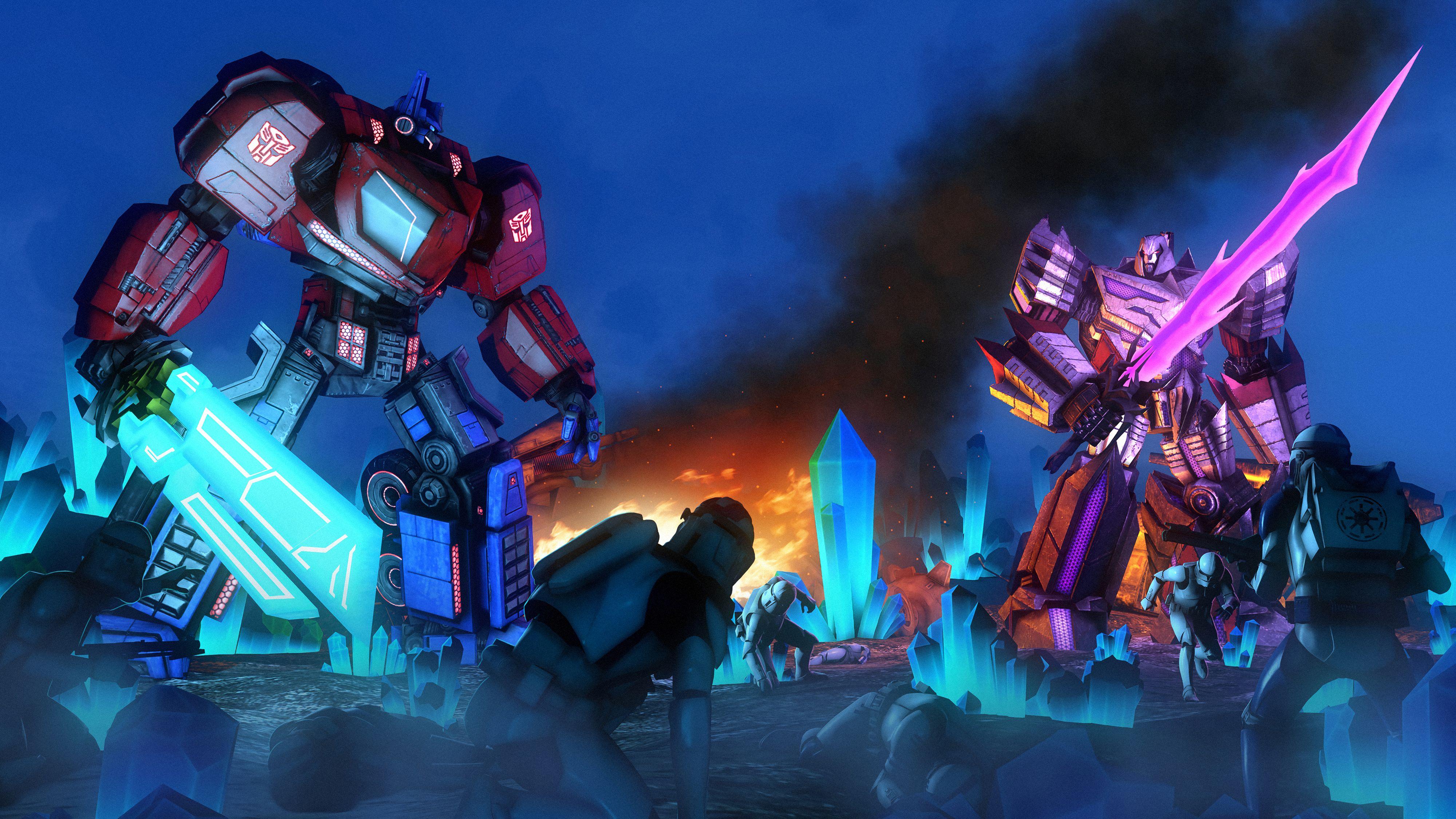 4000x2250 Megatron Optimus Prime Transformers 4k, HD Artist, 4k