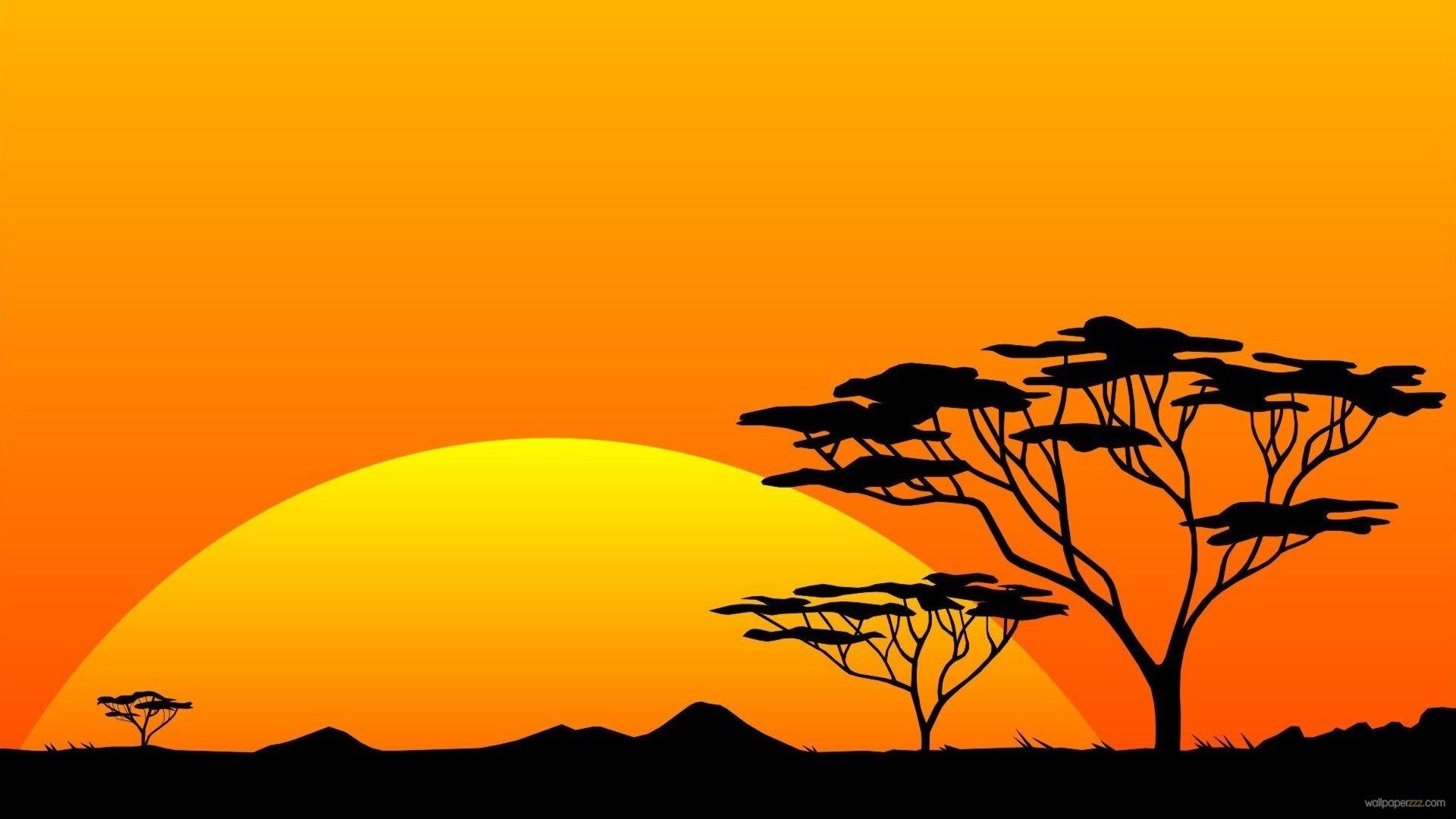1920x1080 HD African Art Wallpaper