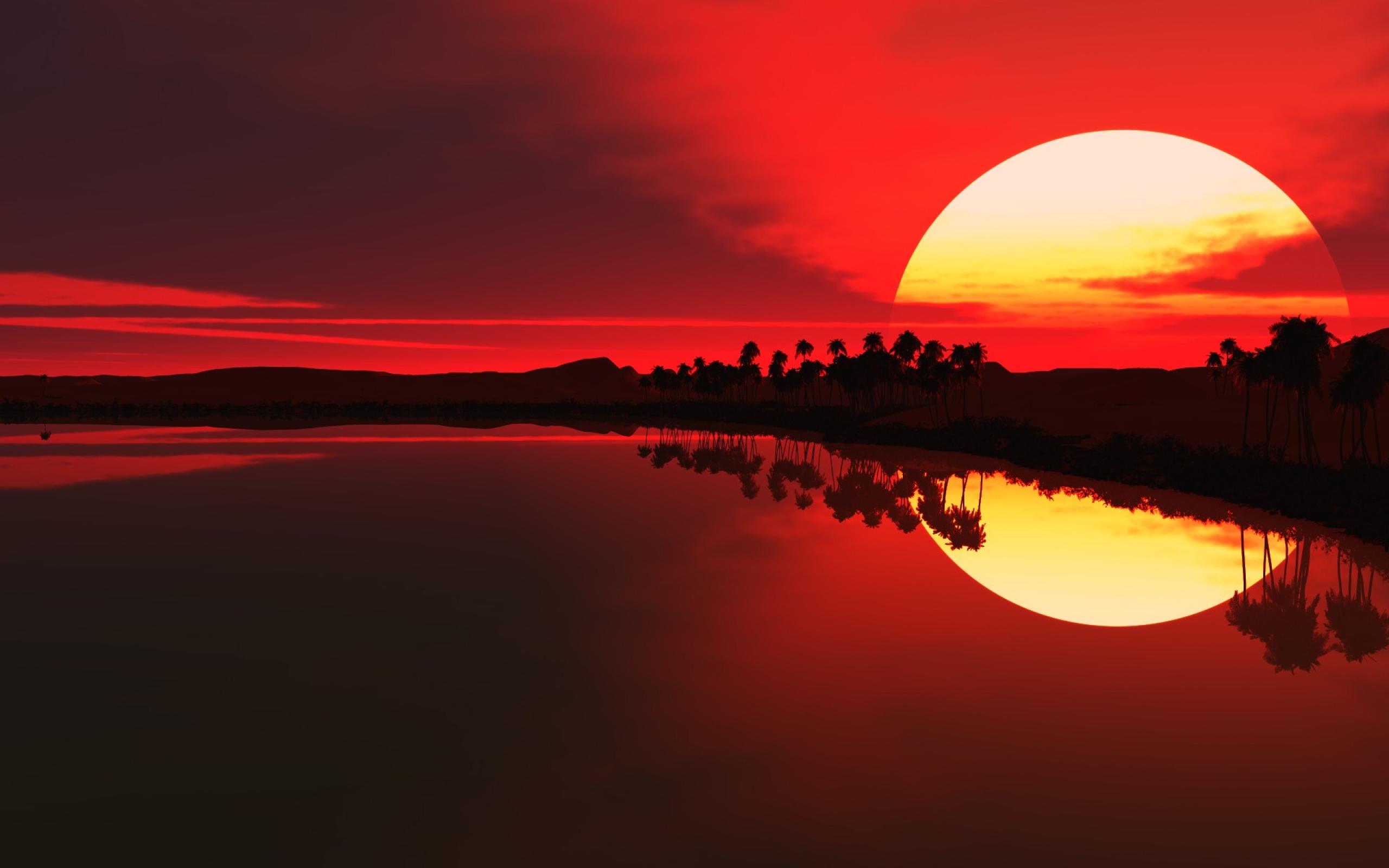 2560x1600 Africa Sunset Desktop Wallpaper