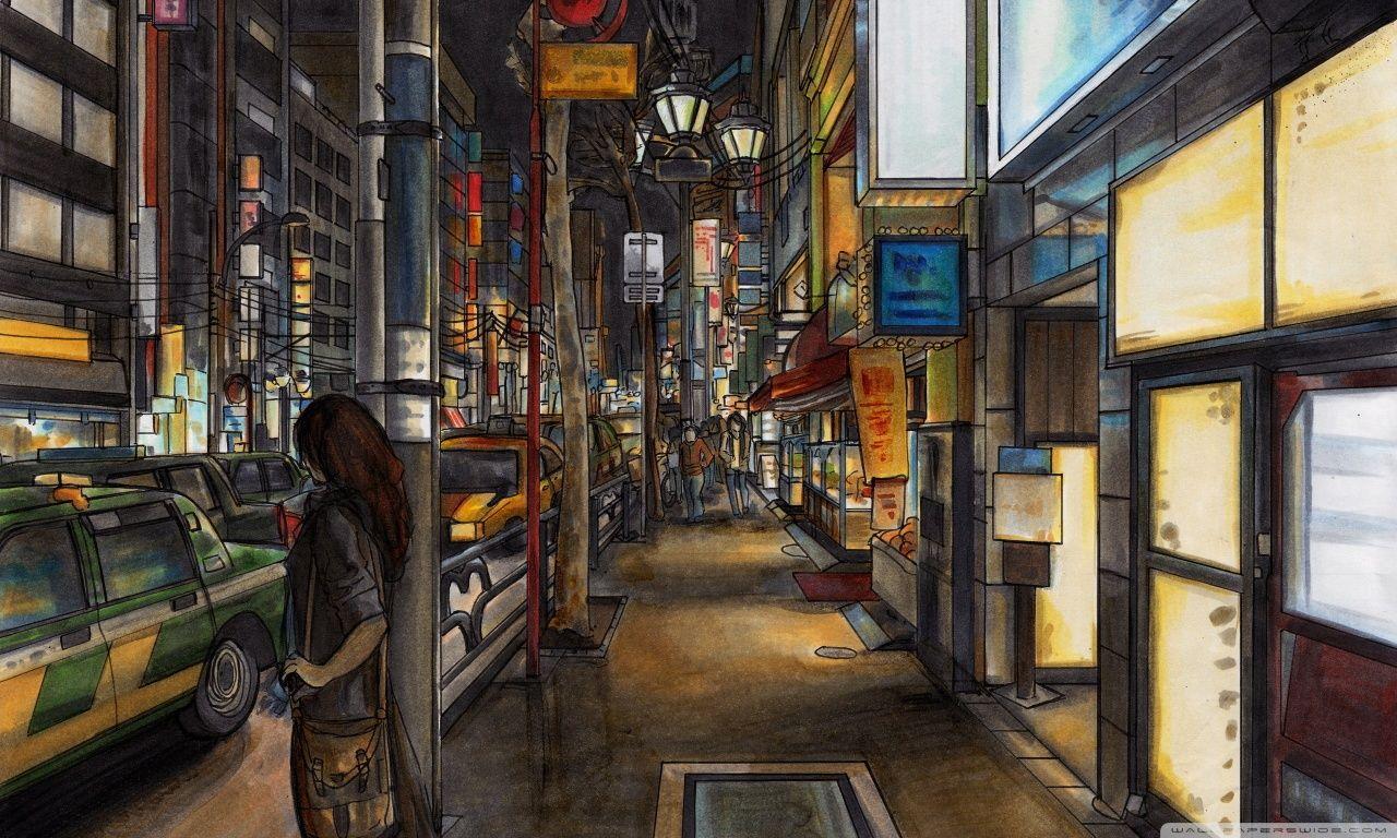 1280x768 Urban Drawing ❤ 4K HD Desktop Wallpaper for 4K Ultra HD TV