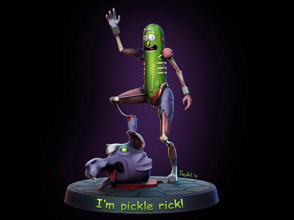 1024x768 Pickle Rick Wallpaper