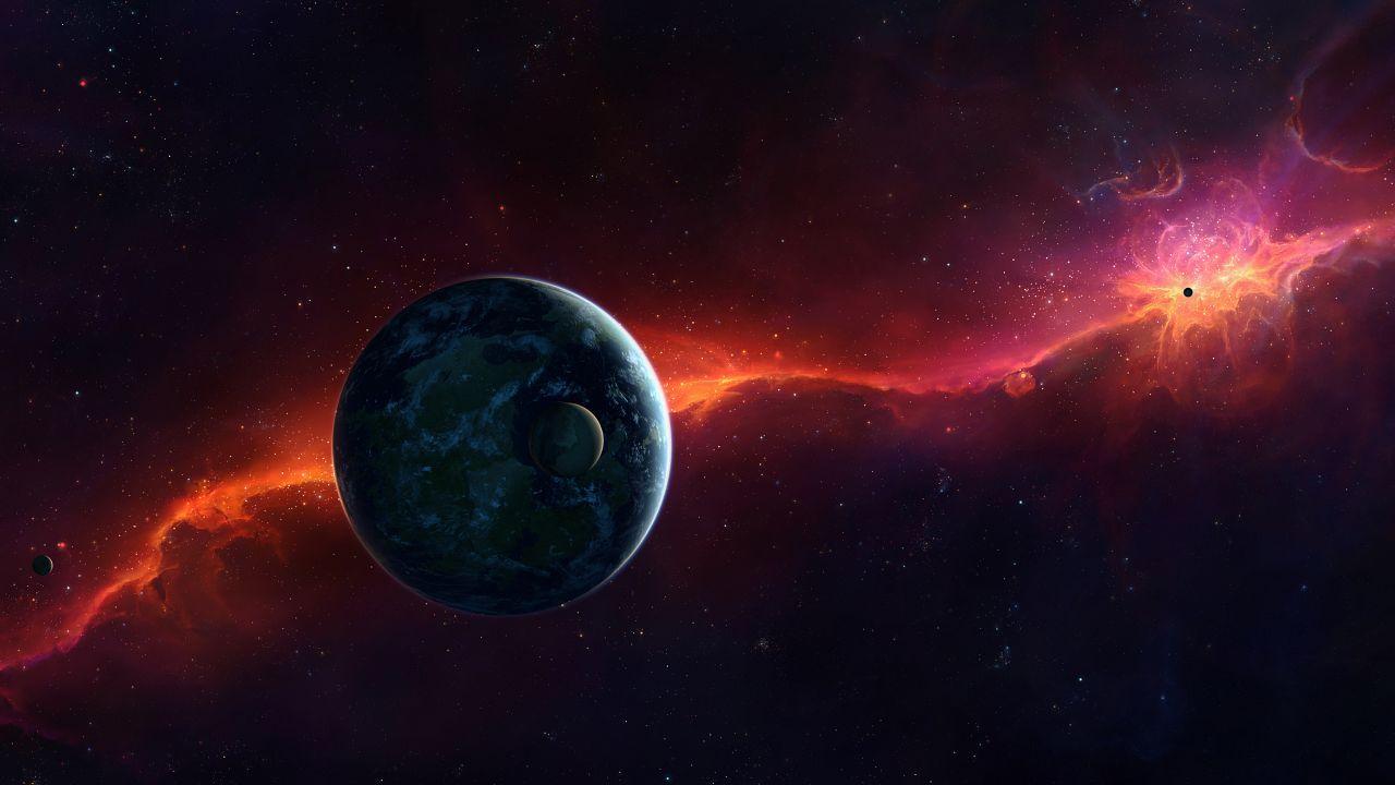 1280x720 Wallpaper Planets, Cosmos, Galaxy, 4K, Space
