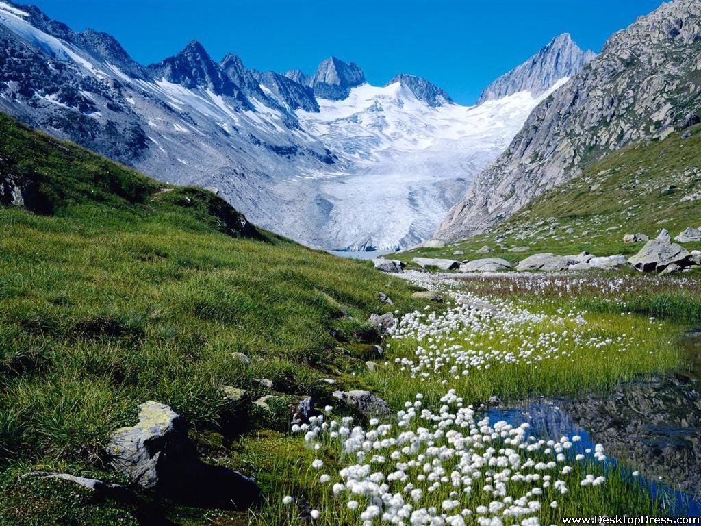 1024x768 Desktop Wallpaper Natural Background Unteraargletscher