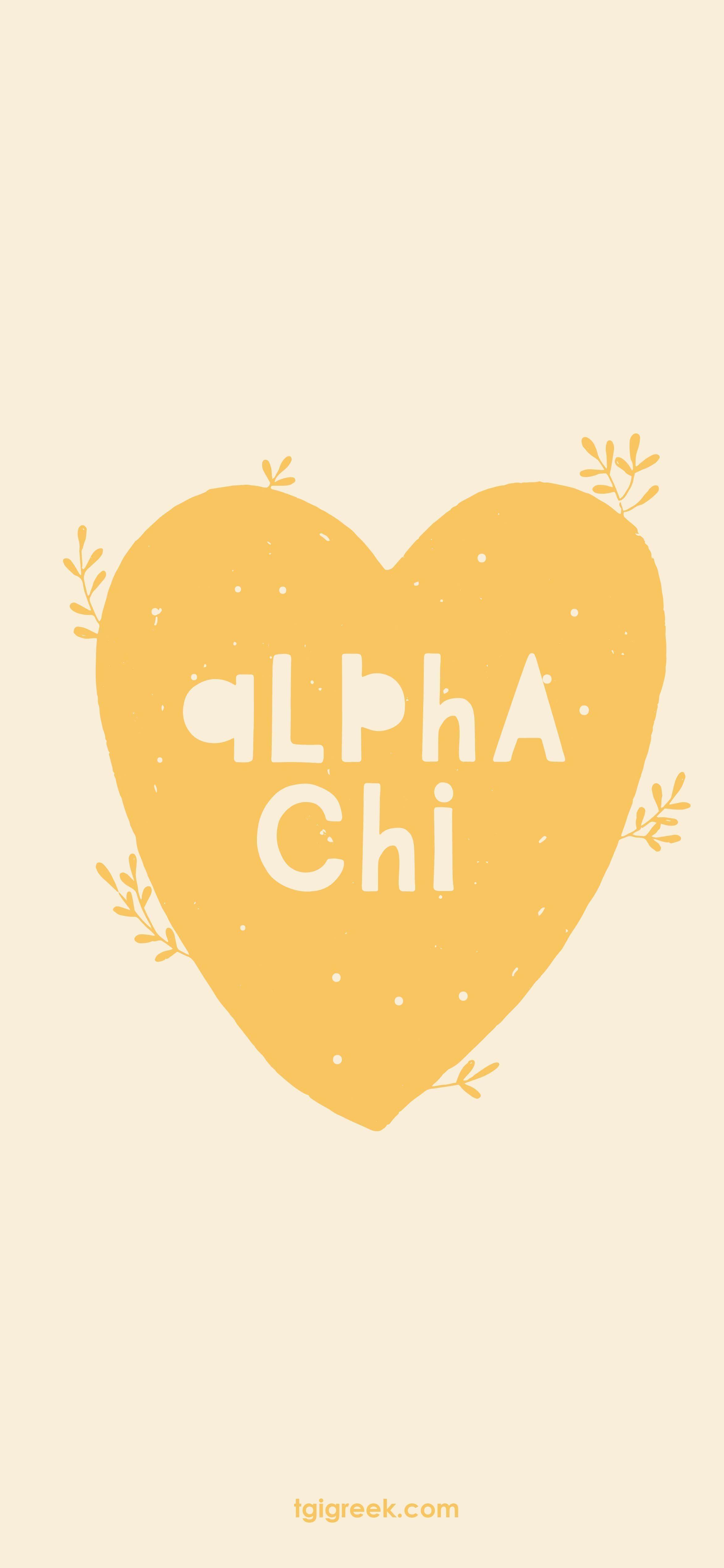2344x5075 Alpha Chi Omega TGI Greek Phone Background!. Heart, Retro Design