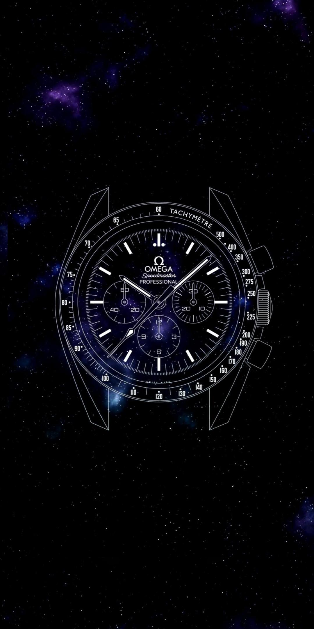 1080x2160 Modifed Version Of An Omega Speedmaster Professional Moonwatch Wallpaper Created By U Loki_Ragnarok To Fit The Modern 18:9 Screen Resolutions (1080x2160)