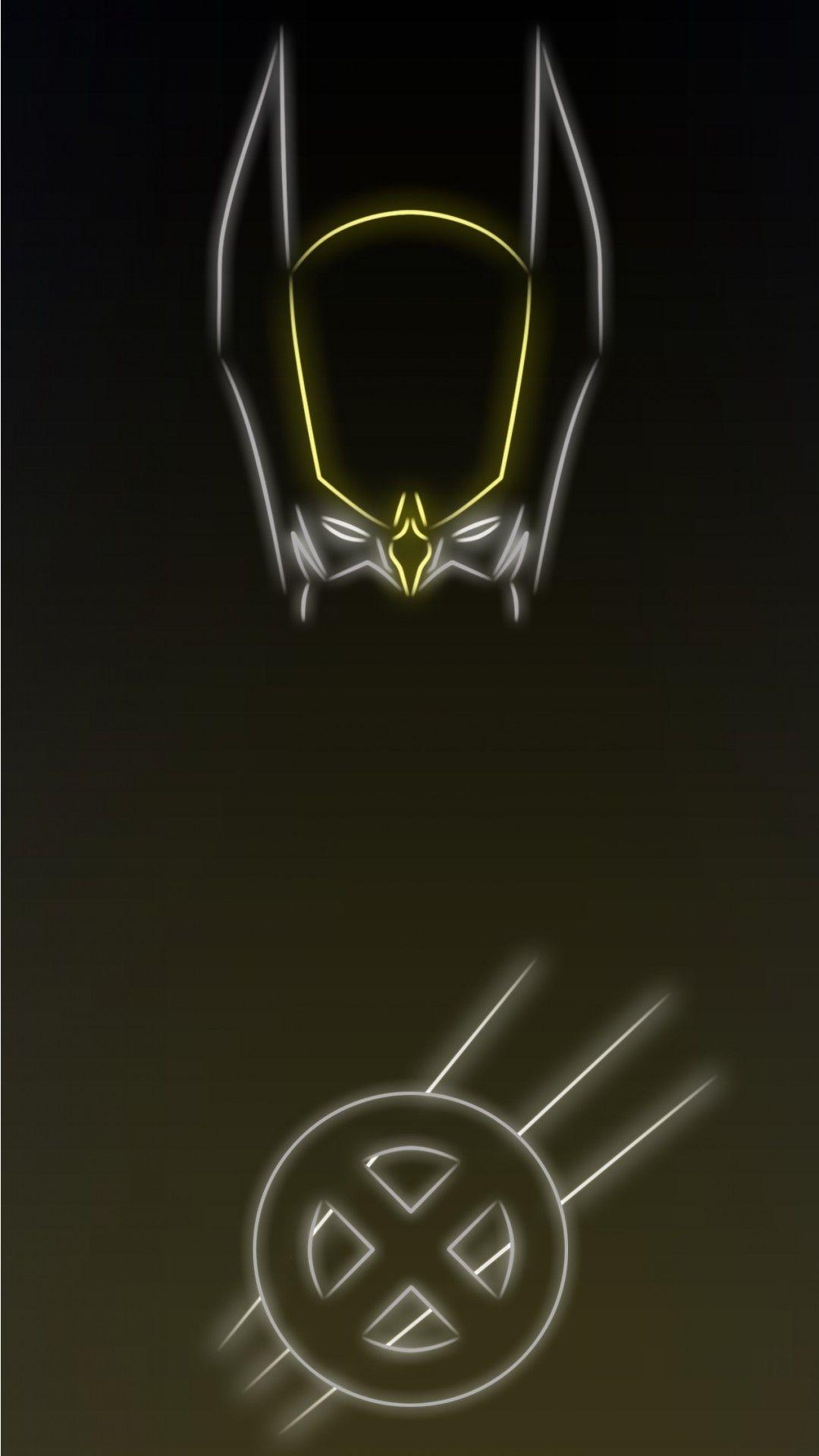 1080x1920 Wolverine Nhấn để xem thêm các siêu anh hùng phát sáng với quả táo Neon Light