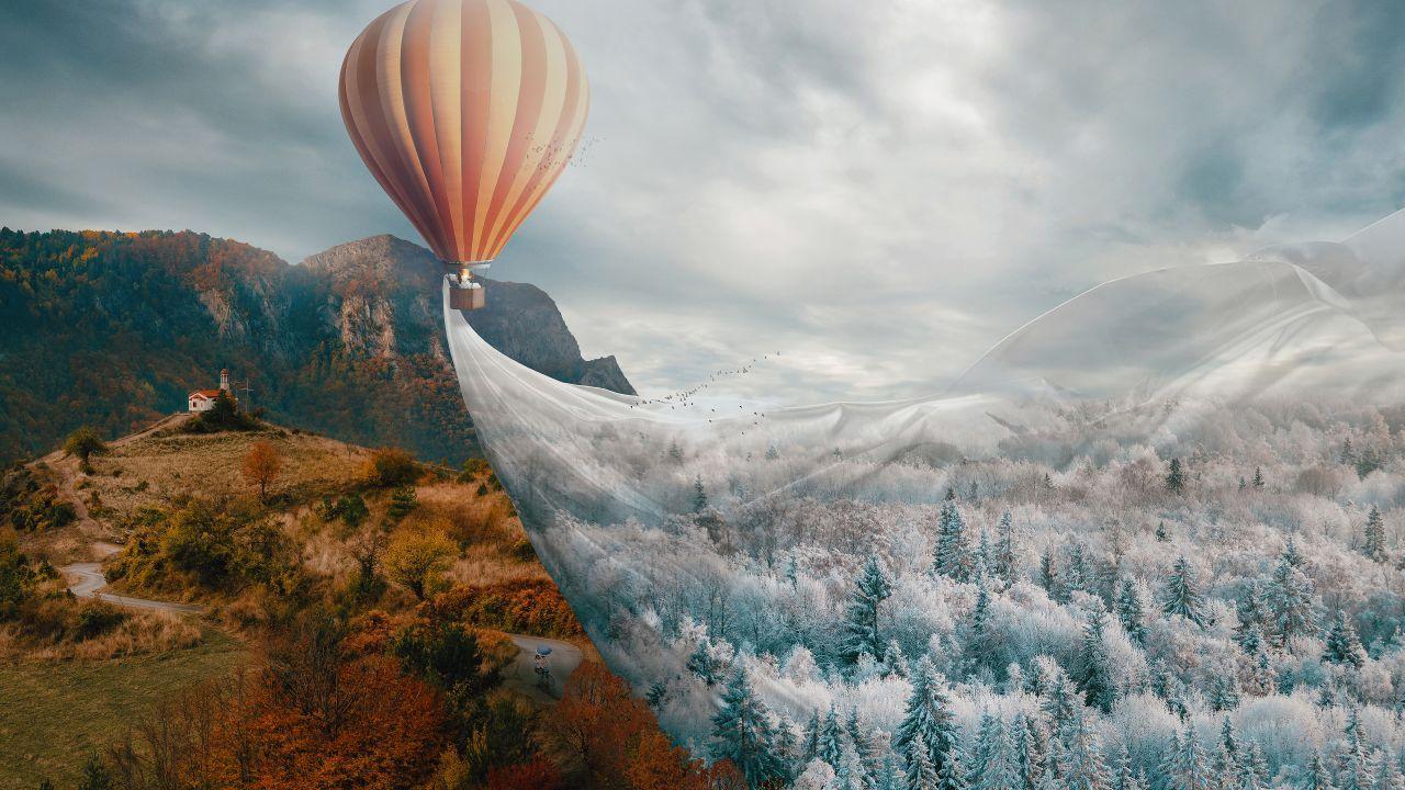 1280x720 Wallpaper Winter, Autumn, Digital art, Fantasy, Adventure