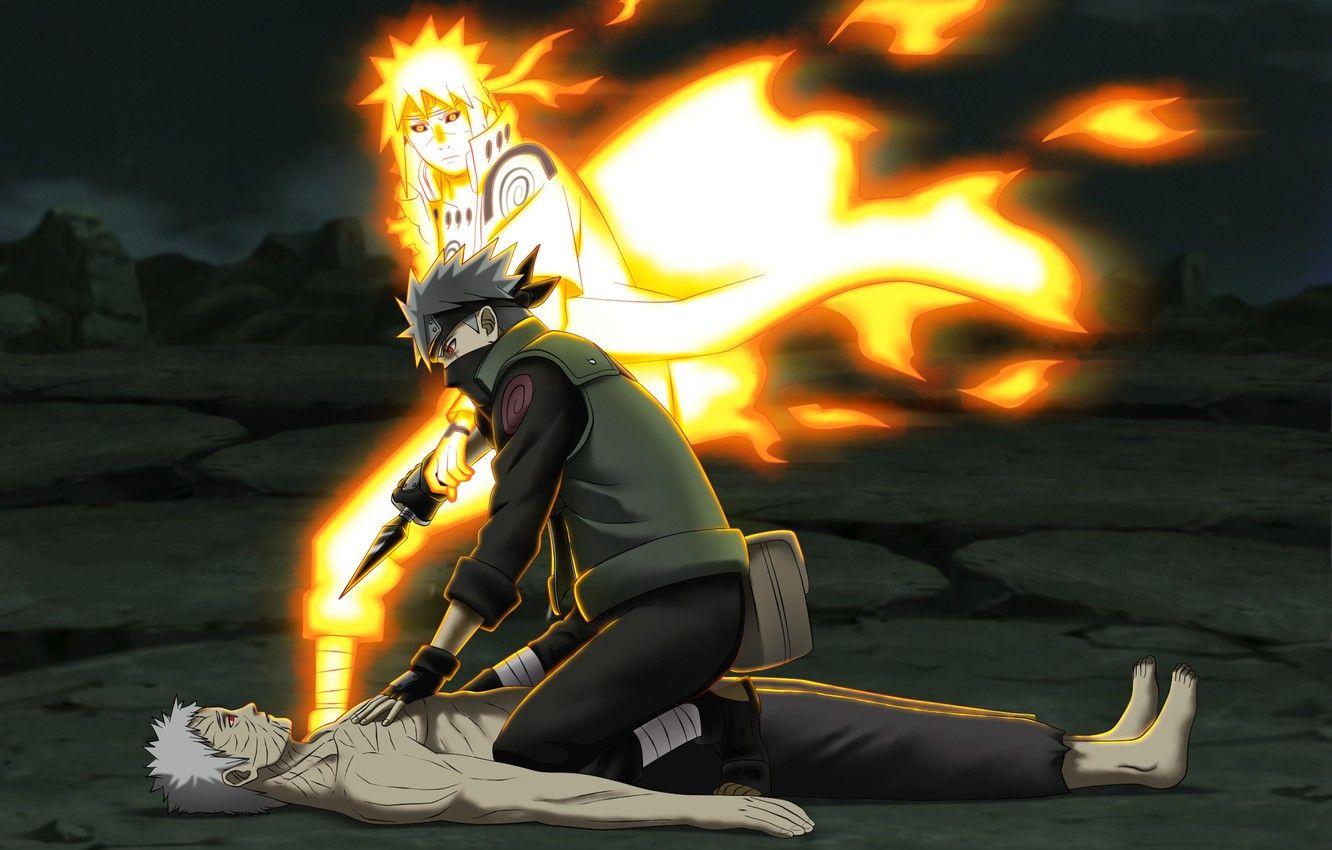1332x850 Wallpaper naruto, namikaze minato, manga, hatake kakashi