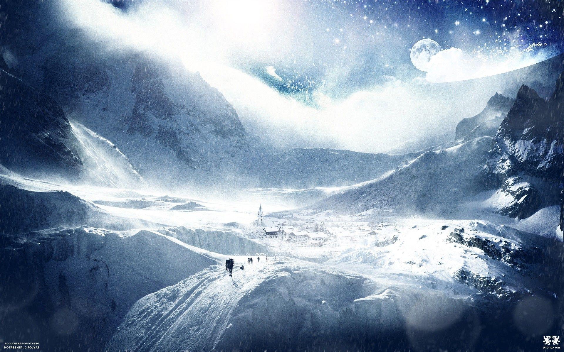1920x1200 winter digital art wallpaper and background