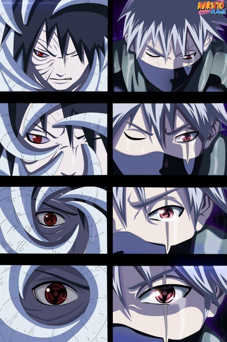 728x1098 Kakashi and Obito awakening their Mangekyou Sharingan