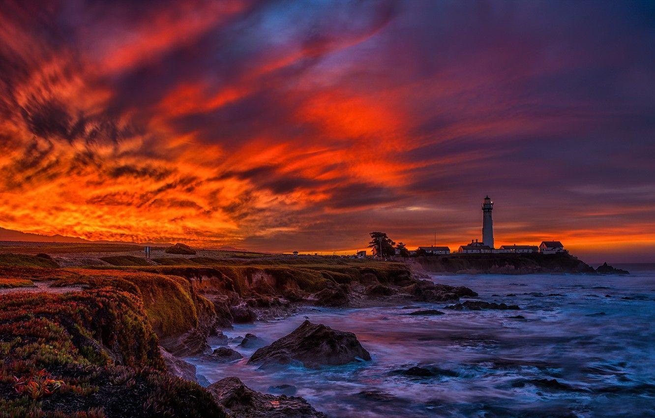 1332x850 Wallpaper California, Santa Cruz, Big Sur, Half Moon Bay, Pacific