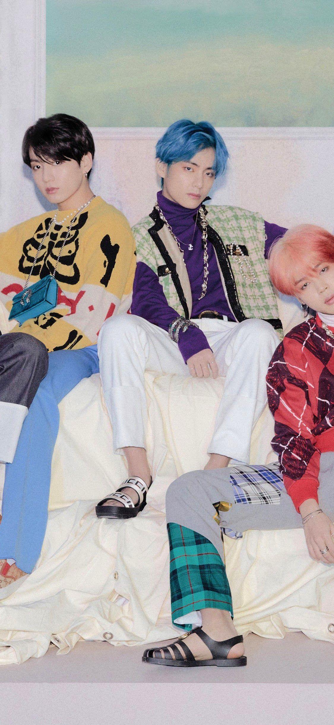 1125x2436 BTS Map of the Soul: Persona Members 4K Wallpaper