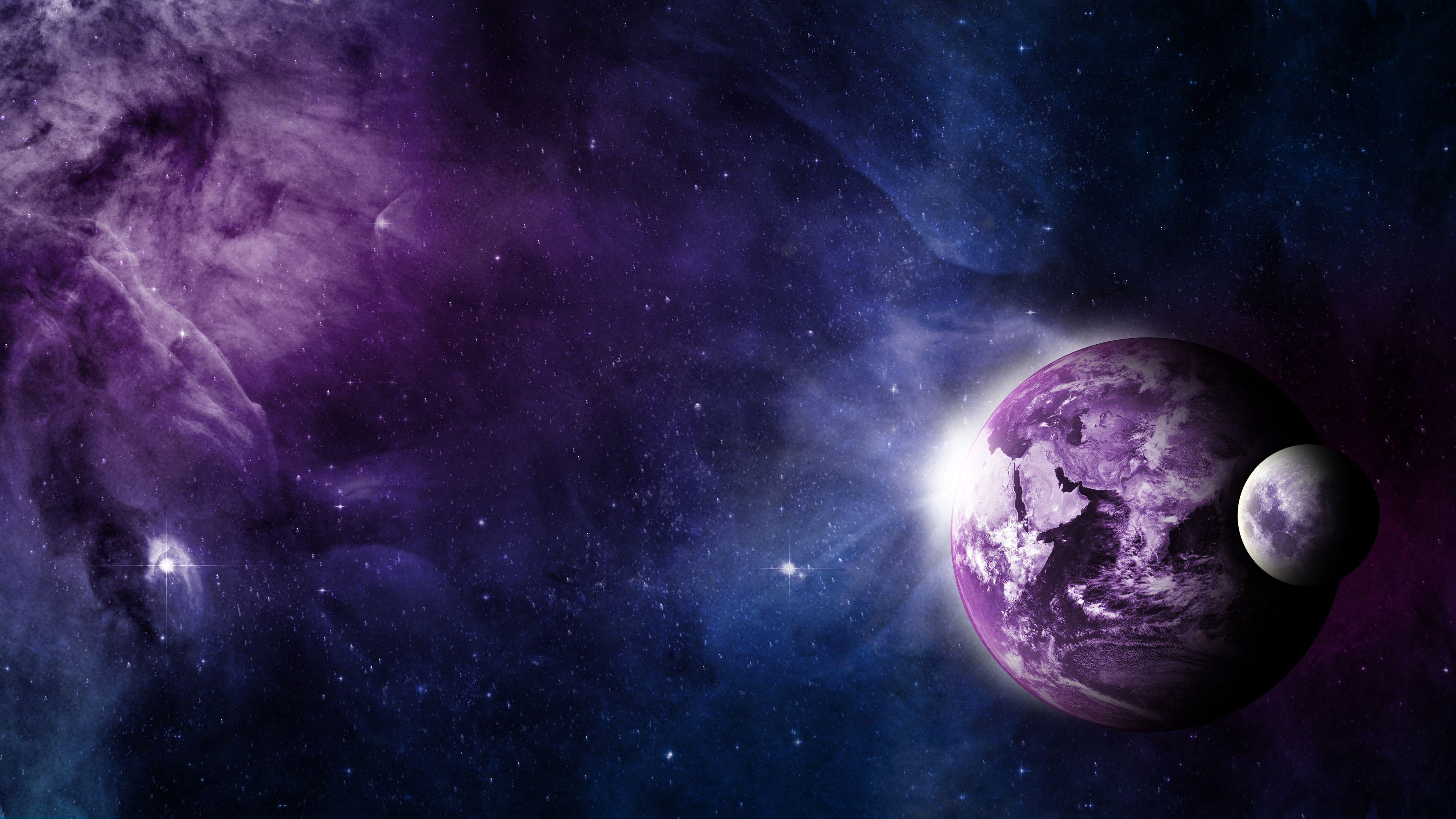 3840x2160 Download wallpaper 3840x2160 earth, moon, space, galaxy 4k uhd 16