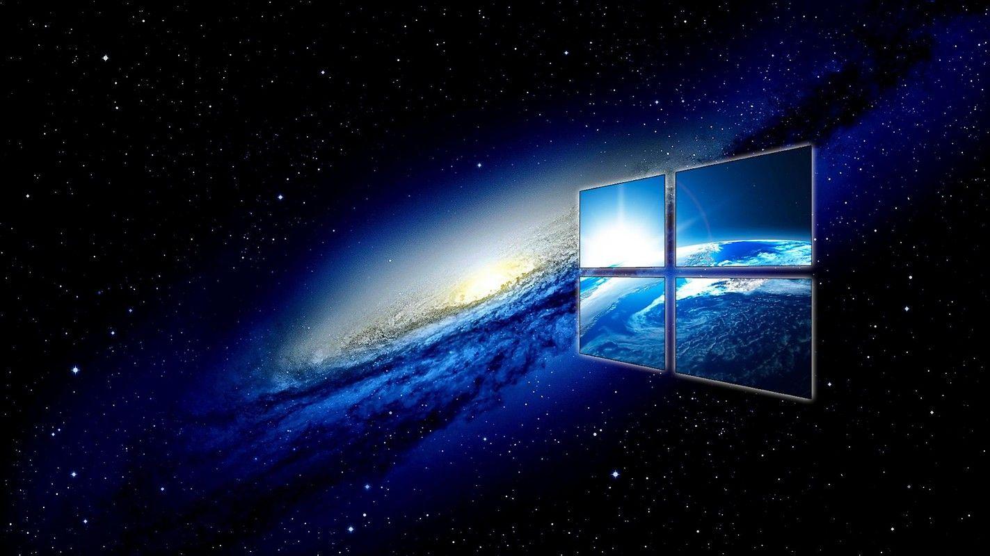 1423x800 Windows 10 Galaxy Earth Free Wallpaper download