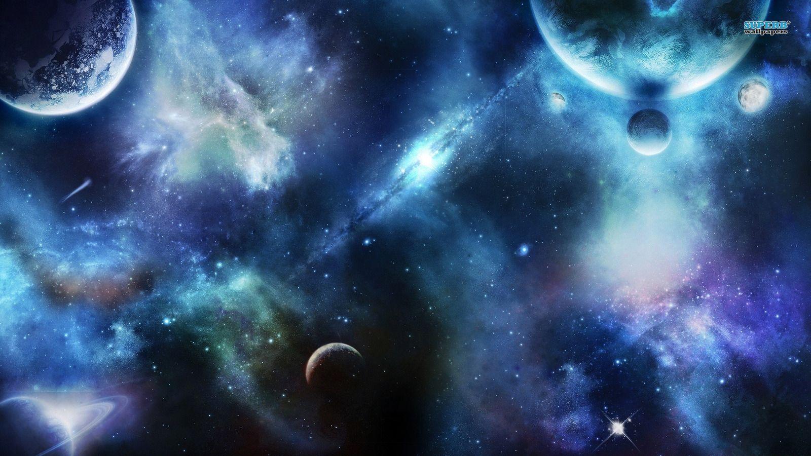 1600x900 Nebulas and Planets Universe Wallpaper