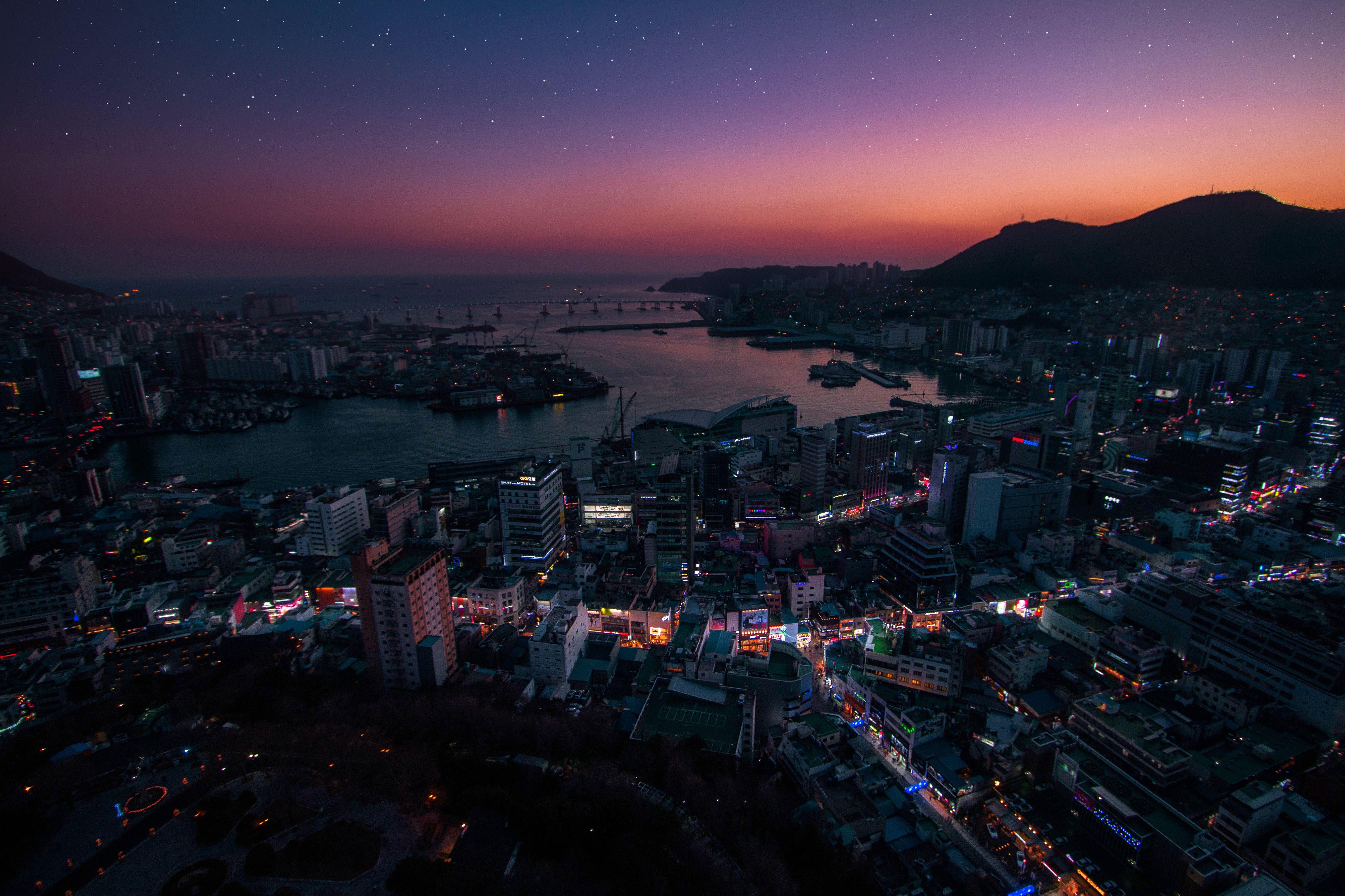 5472x3648 South Korea, City, Cityscape, Night wallpaper