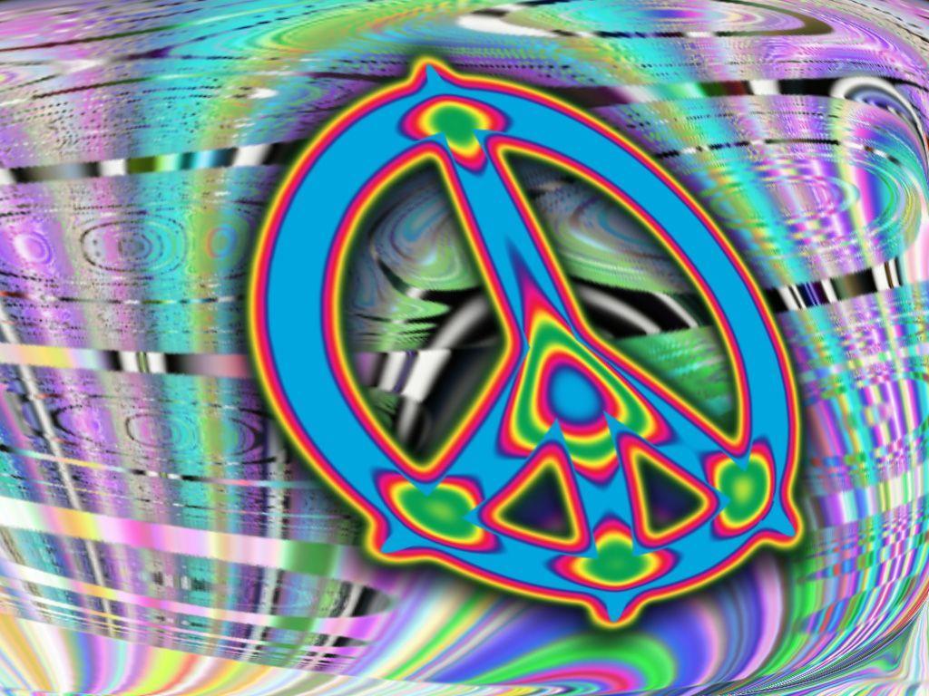 1024x768 Colorful Peace Signs. Free. Please Pirate these image