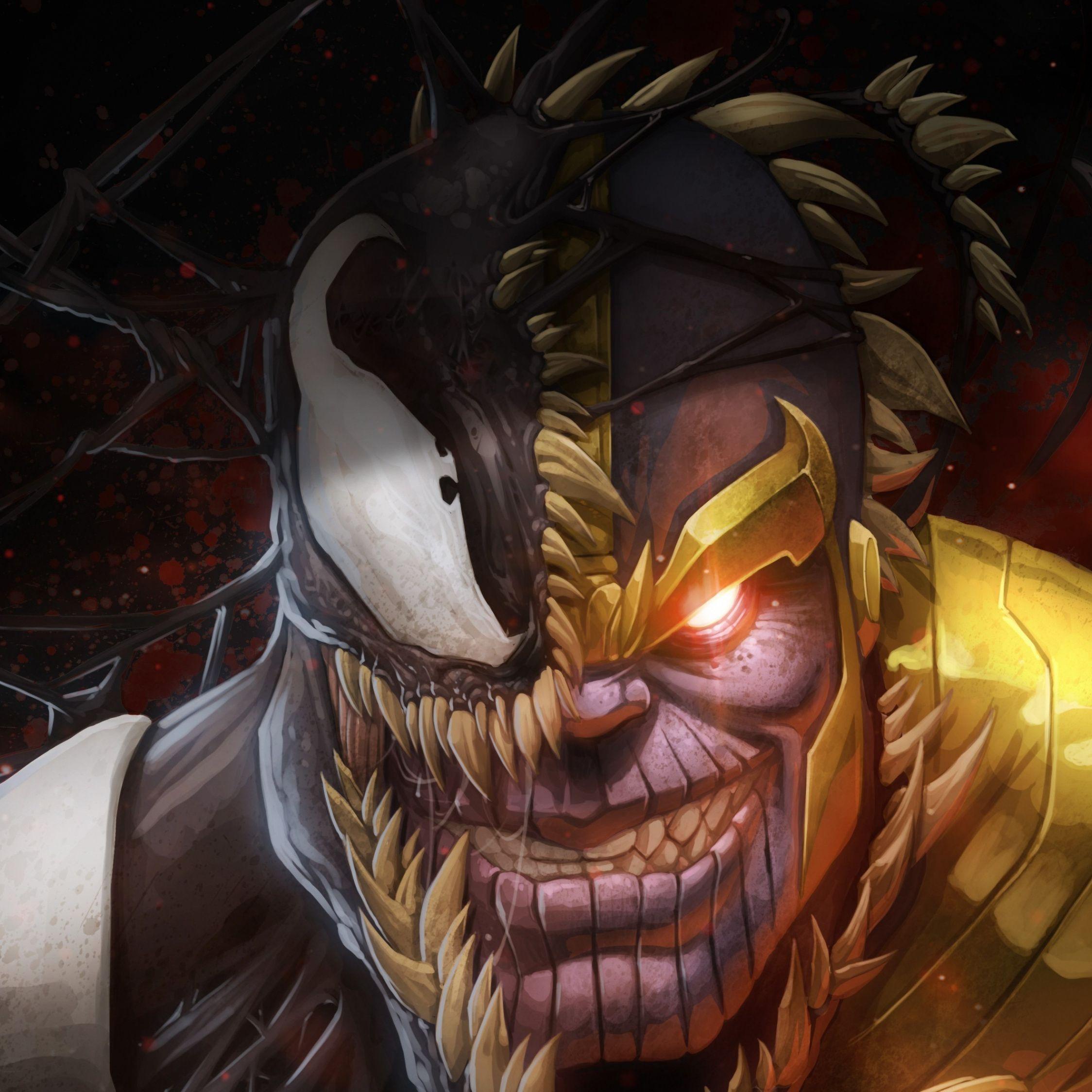 2248x2248 Download 2248x2248 wallpaper artwork, marvel, thanos
