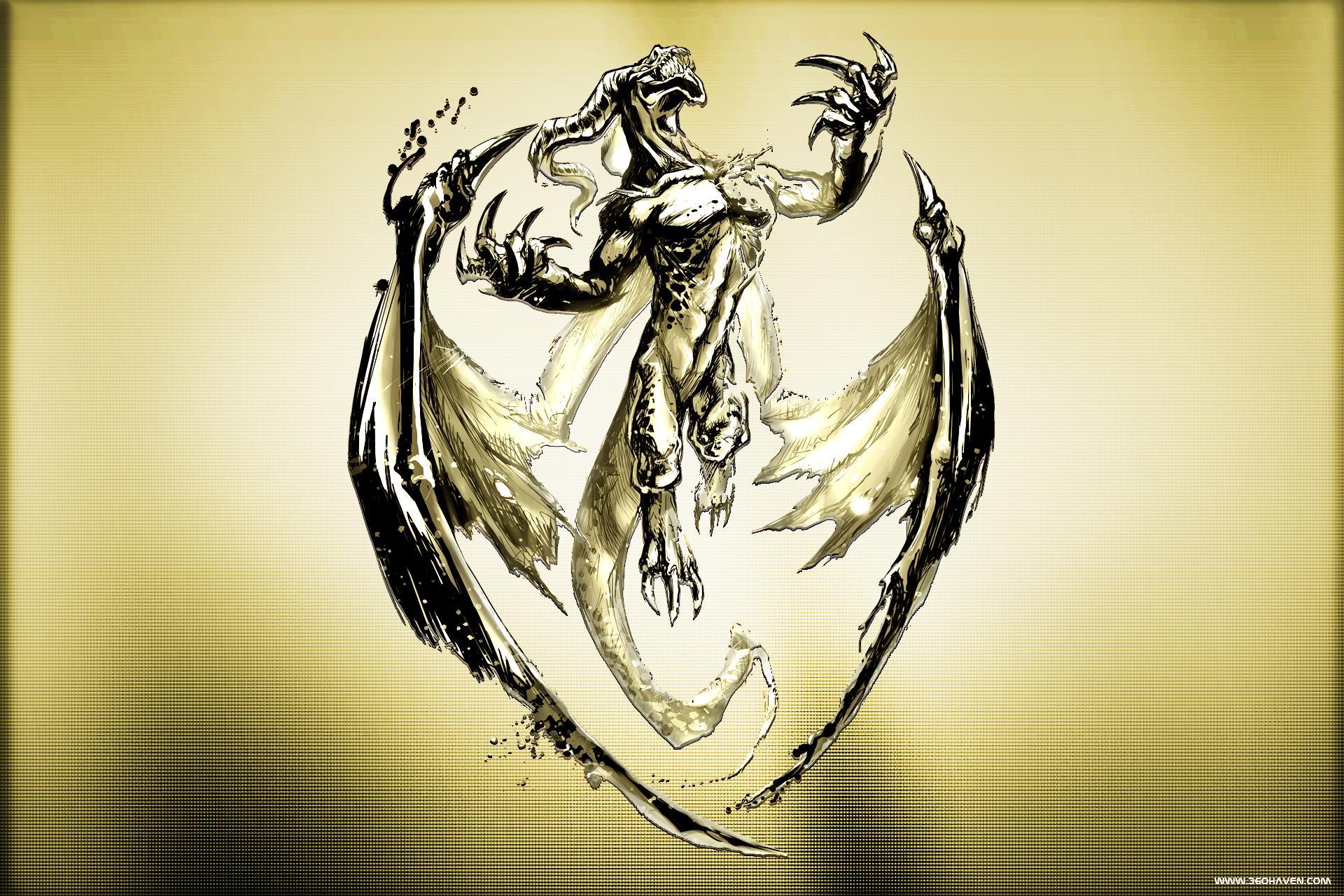 1920x1280 Wallpaper Golden Dragon Wallpaper
