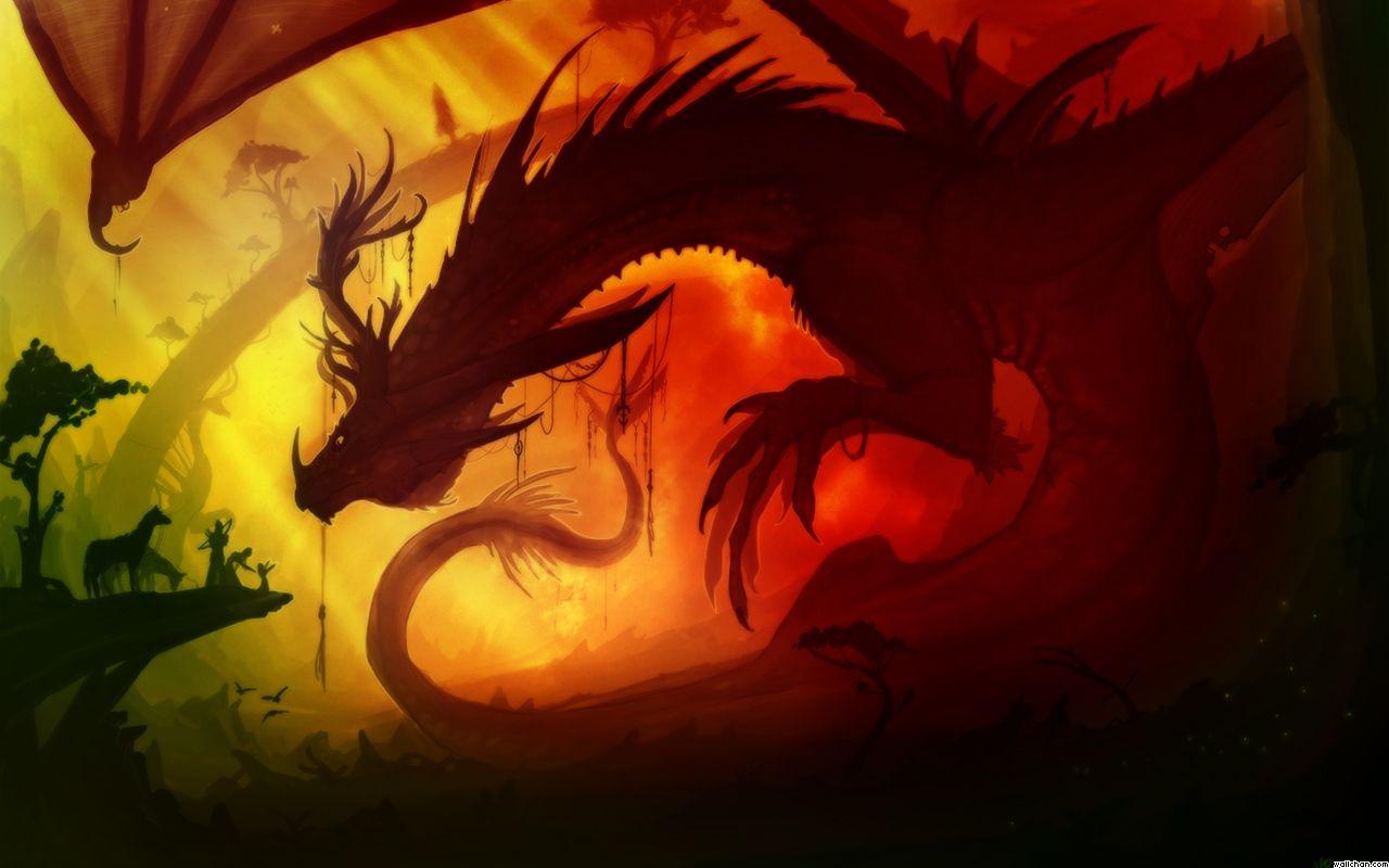 1280x800 Free download Dragon Skyrim HD Wallpaper Red Dragon Skyrim