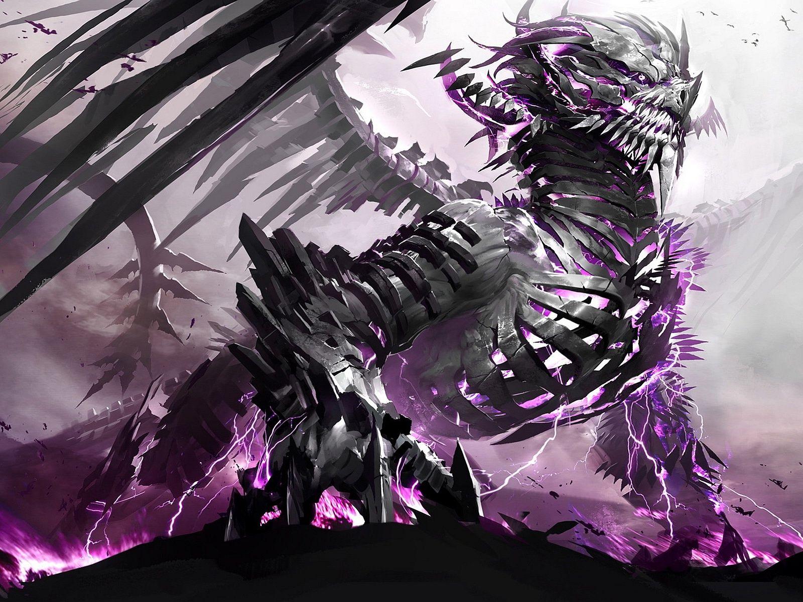 1600x1200 Skeleton dragon wallpaperx1200