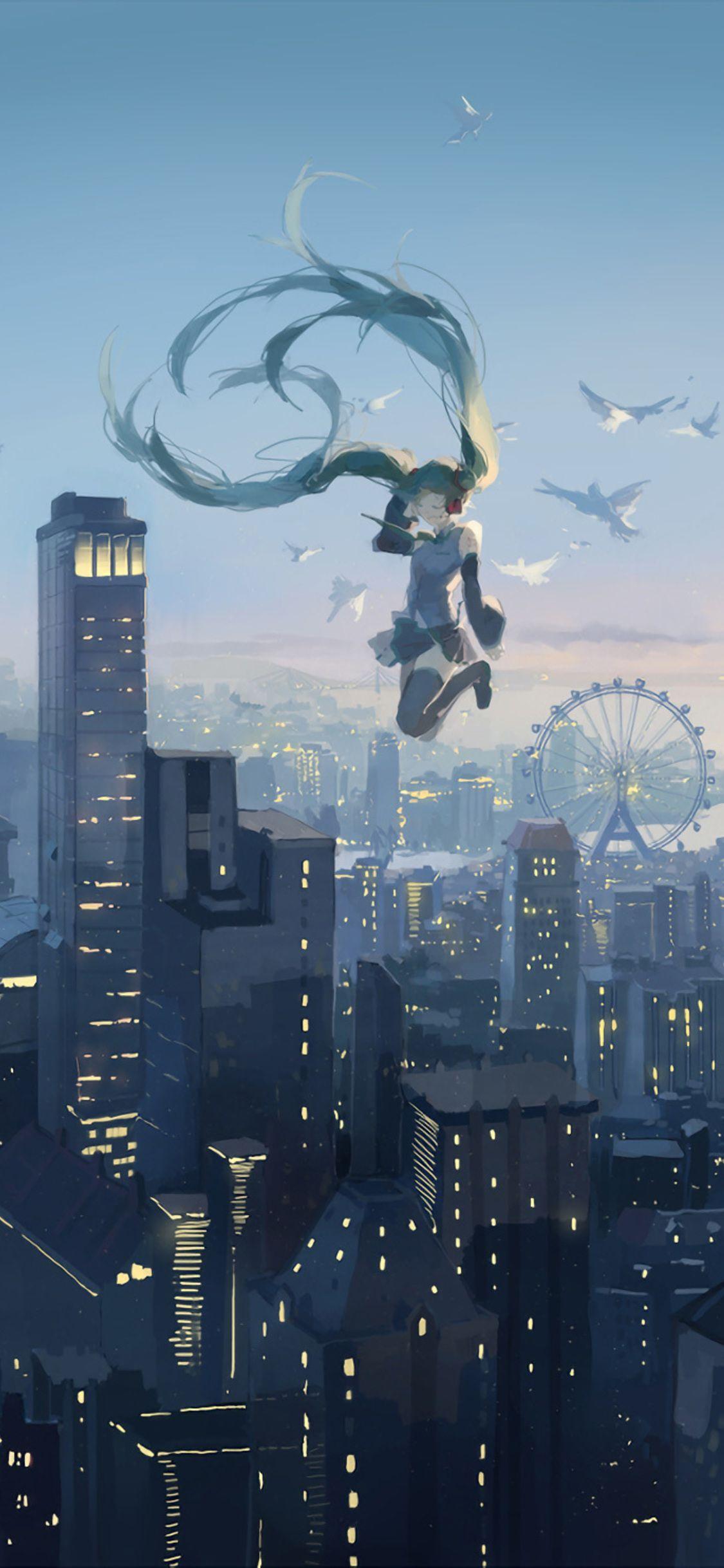 1125x2436 Anime Hatsune Miku Vocaloid iPhone XS, iPhone 10