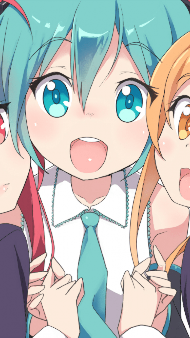 750x1334 Download 750x1334 Anime Girls, Hatsune Miku, Moe, Cute