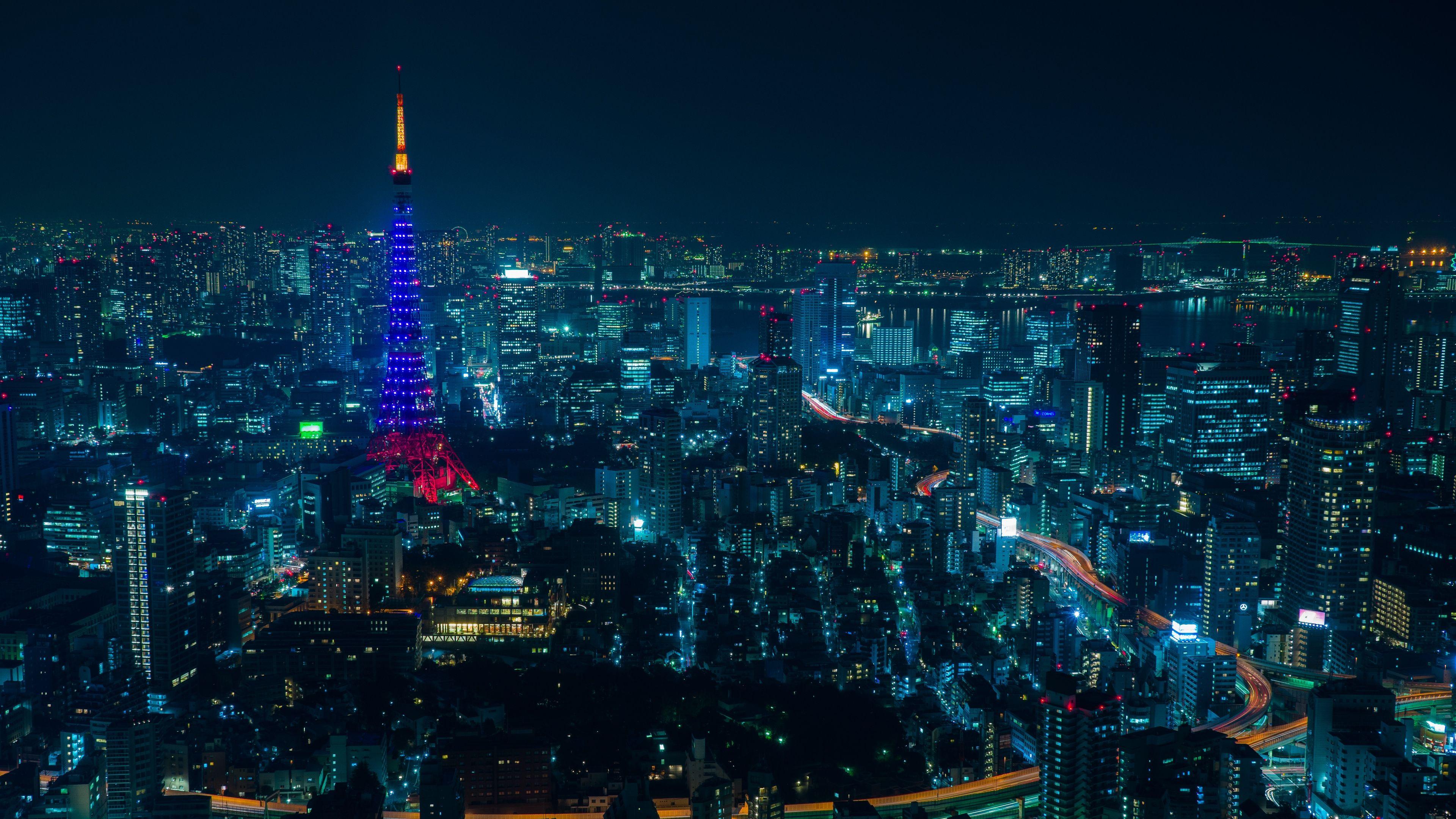 3840x2160 Tokyo Night Wallpaper 4k