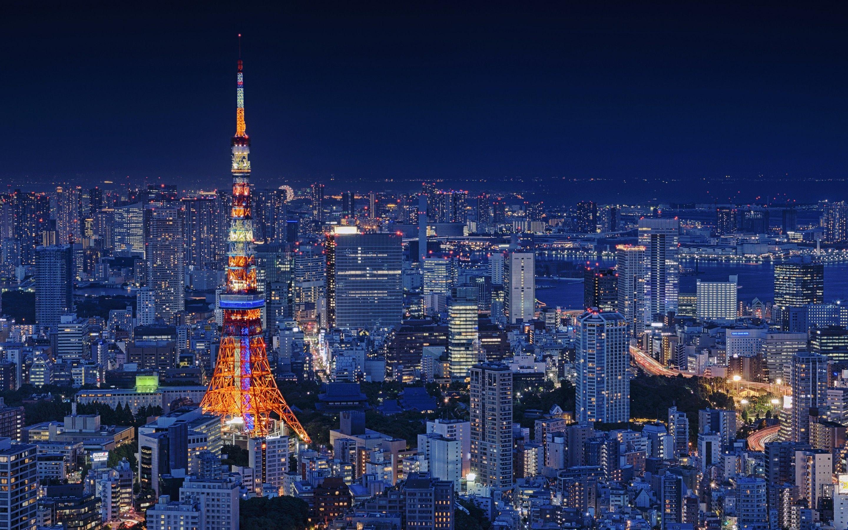 2880x1800 Download 2880x1800 Japan Tokyo, Night, Cityscape, Buildings