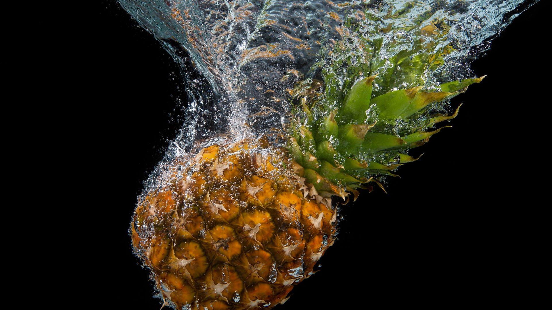 1920x1080 Pineapple Water Splash 5k Laptop Full HD 1080P HD