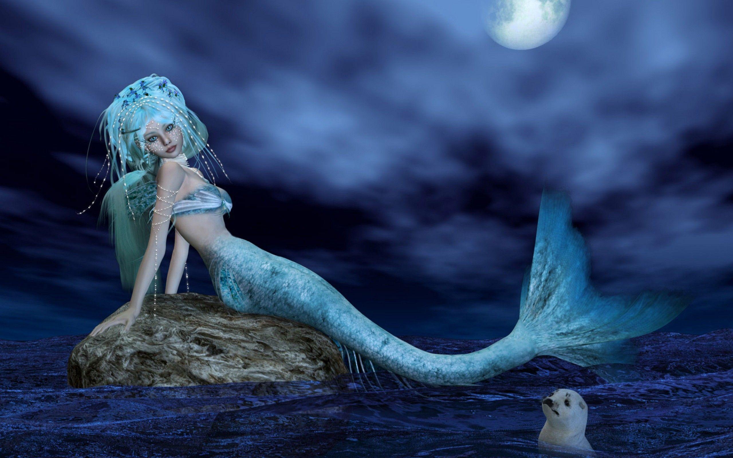 2560x1600 3D Mermaid Wallpaper