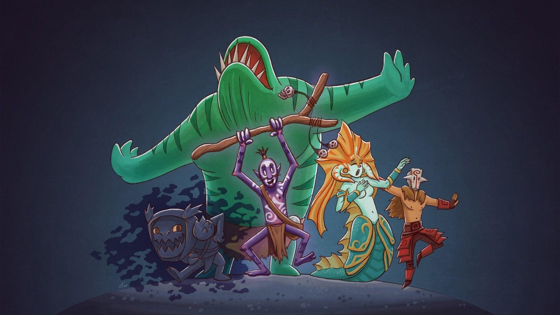 1920x1080 Tidehunter, Mermaid, dota, Laptop, Doctor, Siren, Slark