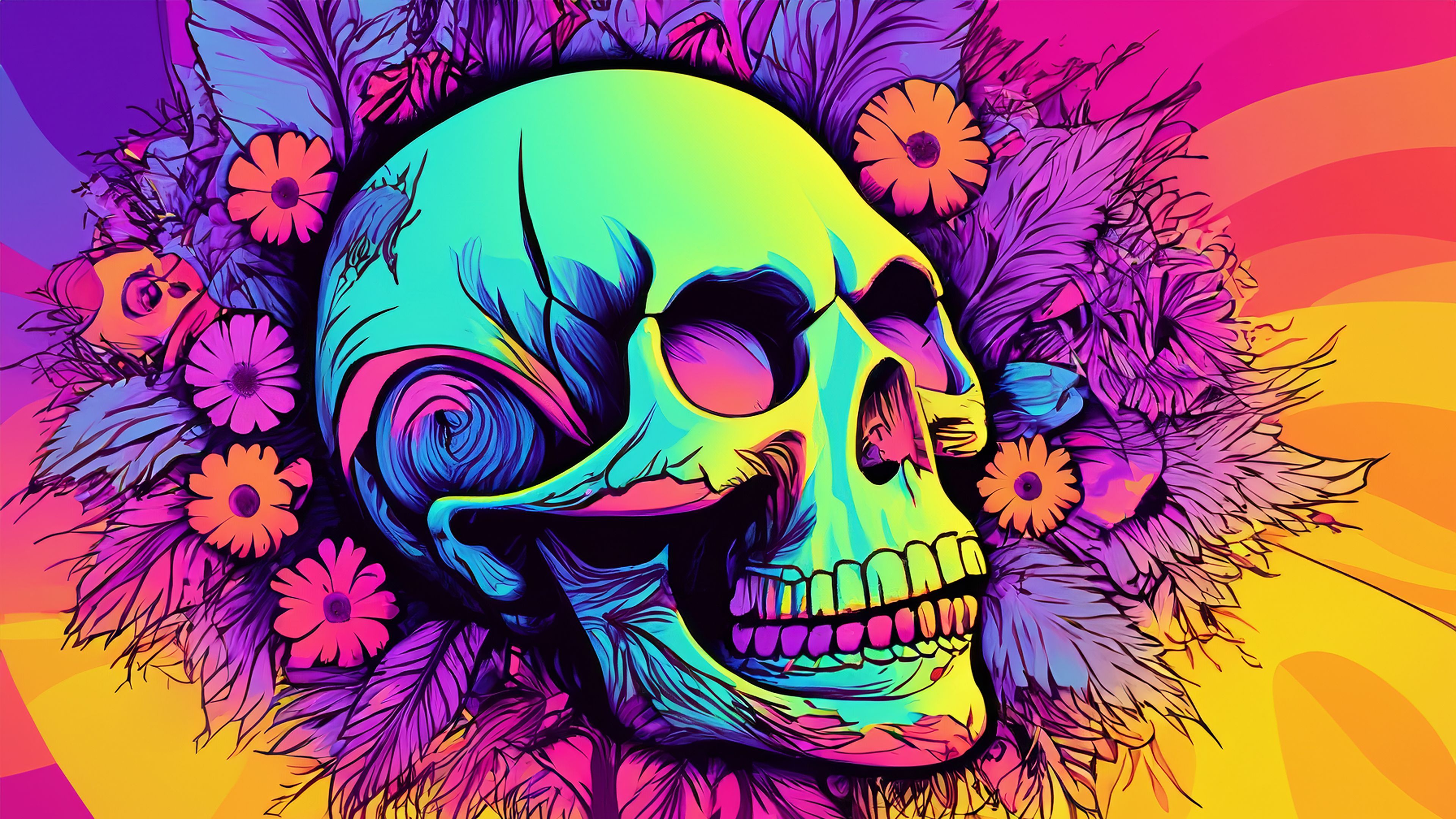 3840x2160 Skull Wallpaper 4K