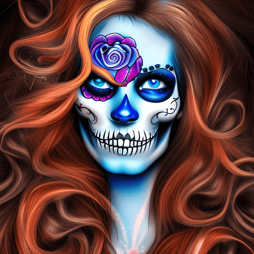 1024x1024 Tattoos Beautiful Candy Skull Woman